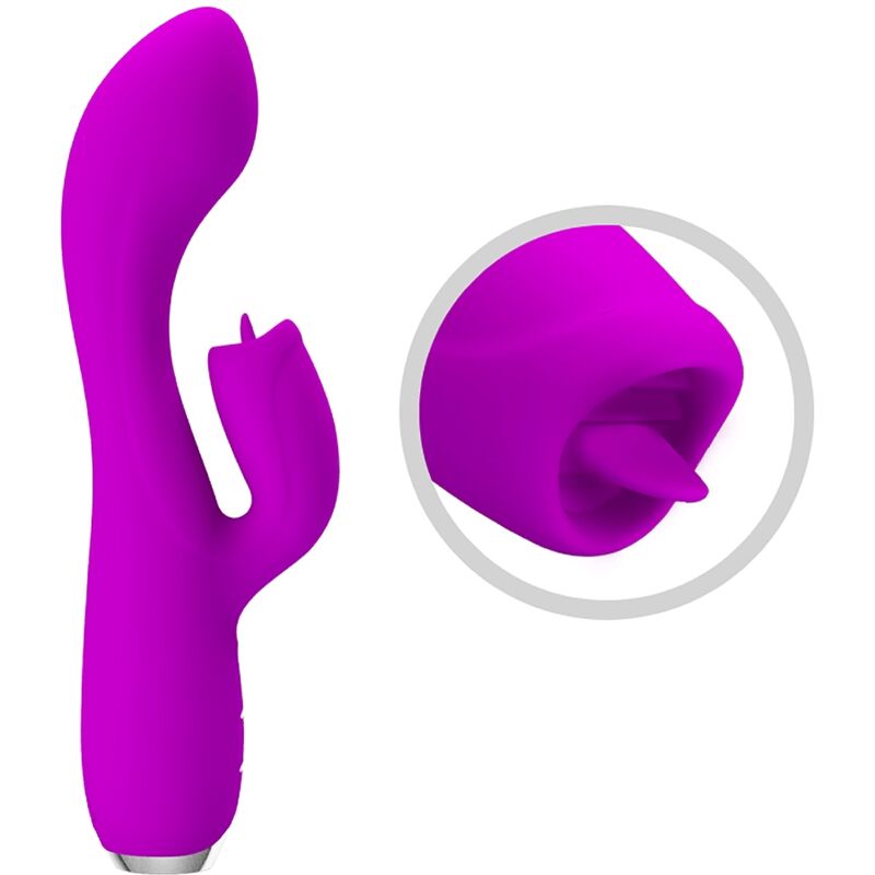PRETTY LOVE - GLORIA RECHARGEABLE RABBIT VIBRATOR-WATERPROOF PURPLE - Imagem de 5