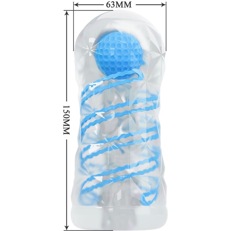 PRETTY LOVE - SMALL MASTURBATOR WITH BLUE SPIRALS - Imagem de 5