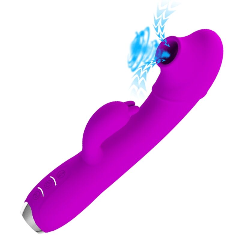 PRETTY LOVE - REGINA VIBRADOR RECARREGÁVEL - GEL DE SUCÇÃO ROXO - Imagem de 2