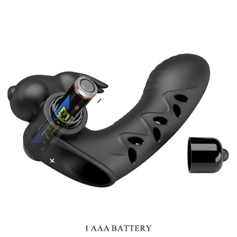 PRETTY LOVE - VANCE BLACK RABBIT VIBRATOR FINGER COVER - Imagem de 4