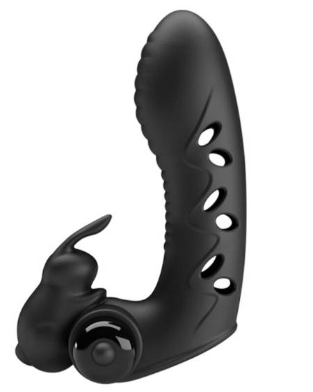 PRETTY LOVE - VANCE BLACK RABBIT VIBRATOR FINGER COVER