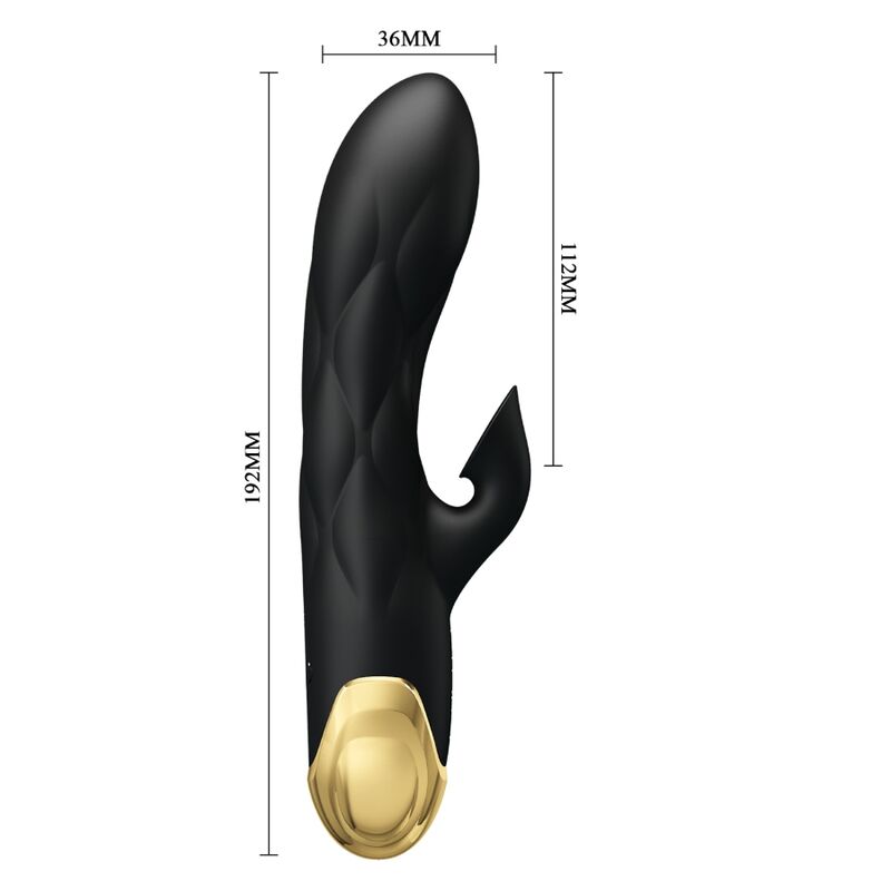 PRETTY LOVE - BLACK RECHARGEABLE GOLD PLATED LUXURY VIBRATOR - Imagem de 4