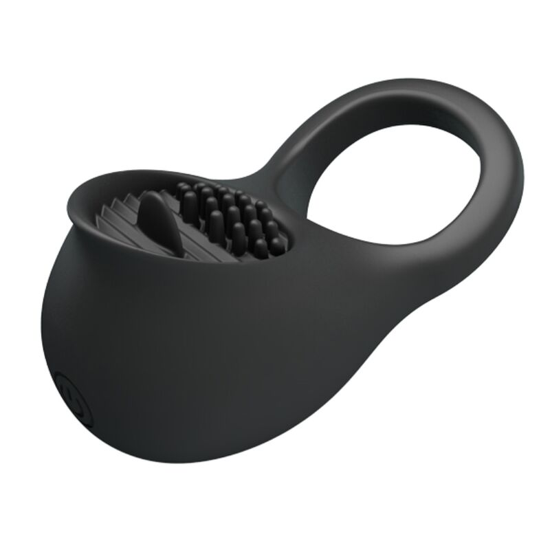 PRETTY LOVE - VIBRATING PENIS RING WITH BLACK TONGUE - Imagem de 4