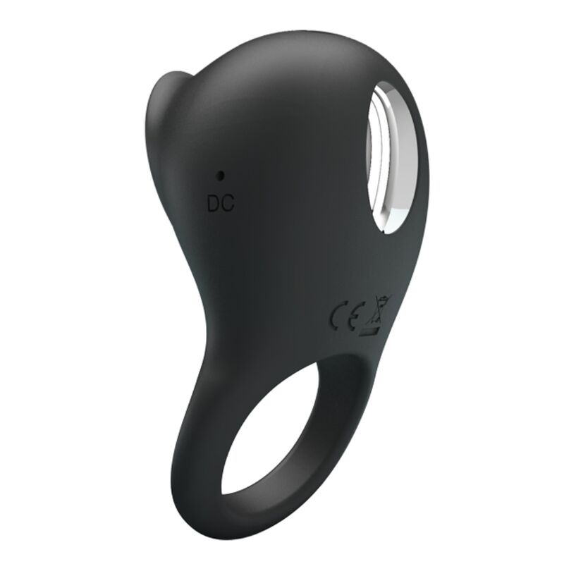 PRETTY LOVE - VIBRATING PENIS RING WITH BLACK TONGUE - Imagem de 2