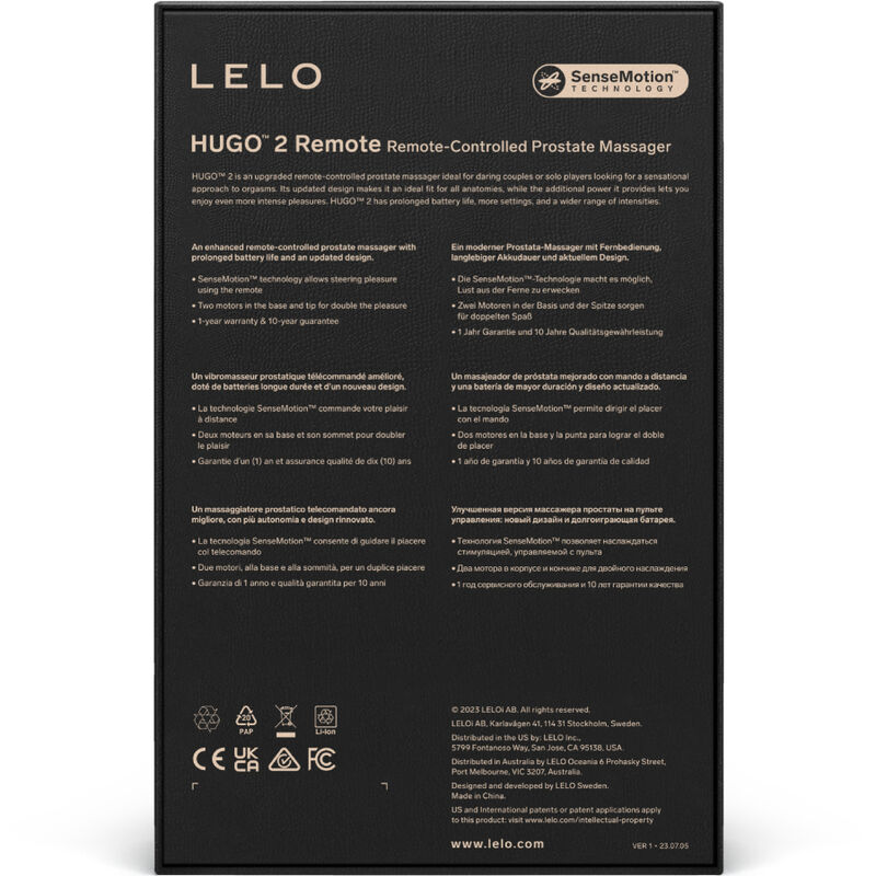 LELO - HUGO 2 MASAJEADOR DE PROSTATA CONTROL REMOTO VERDE - Imagem de 4