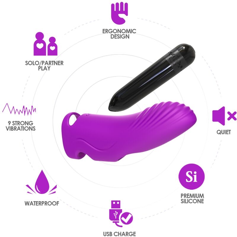 ARMONY - AURORA VIBRATOR FINGER PURPLE - Imagem de 3