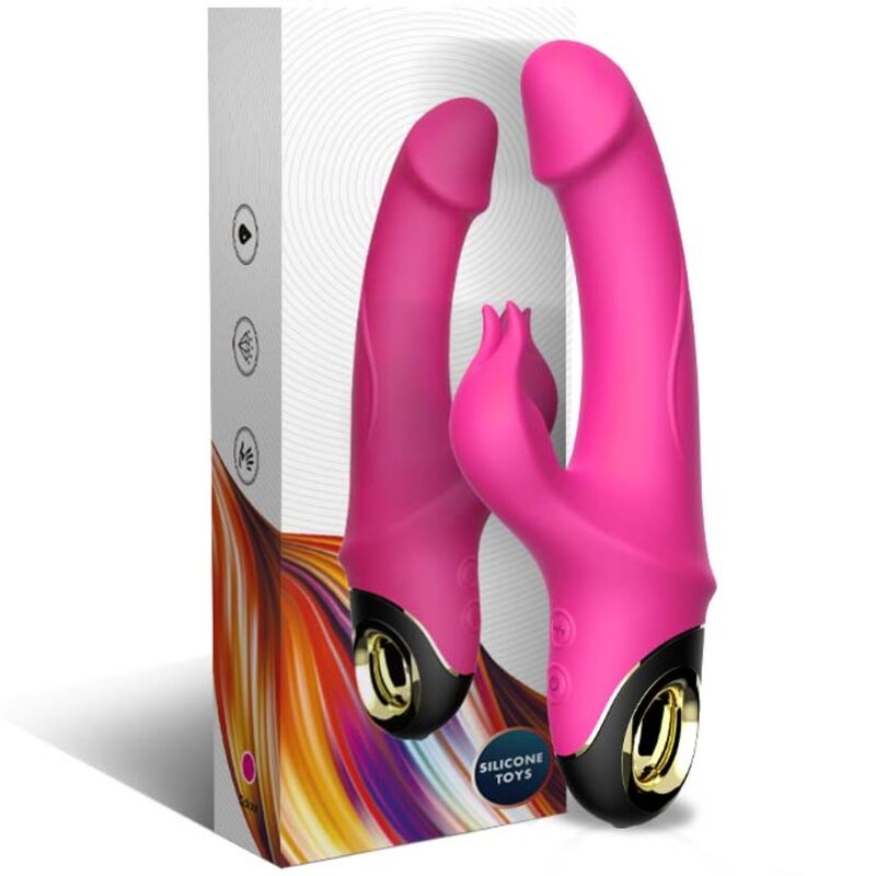 ARMONY - METEROR DILDO VIBRATOR RABBIT ROTATOR FUCHSIA - Imagem de 5