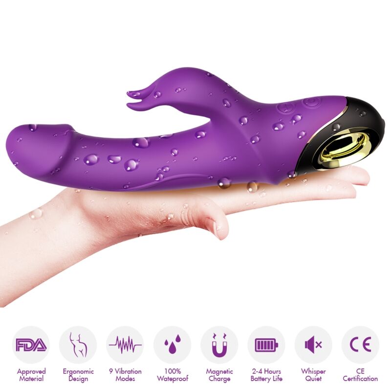 ARMONY - METEROR DILDO VIBRATOR RABBIT PURPLE - Imagem de 3