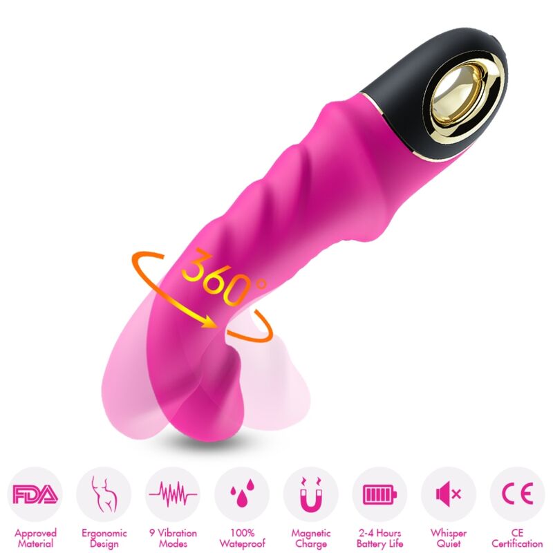 ARMONY - JOYBLADE DILDO VIBRATOR ROTATOR FUCHSIA - Imagem de 3