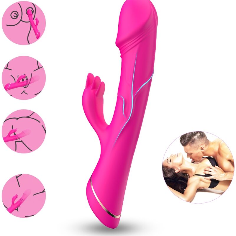 ARMONY - DILDO VIBRATOR RABBIT SILICONE FUCHSIA - Imagem de 2