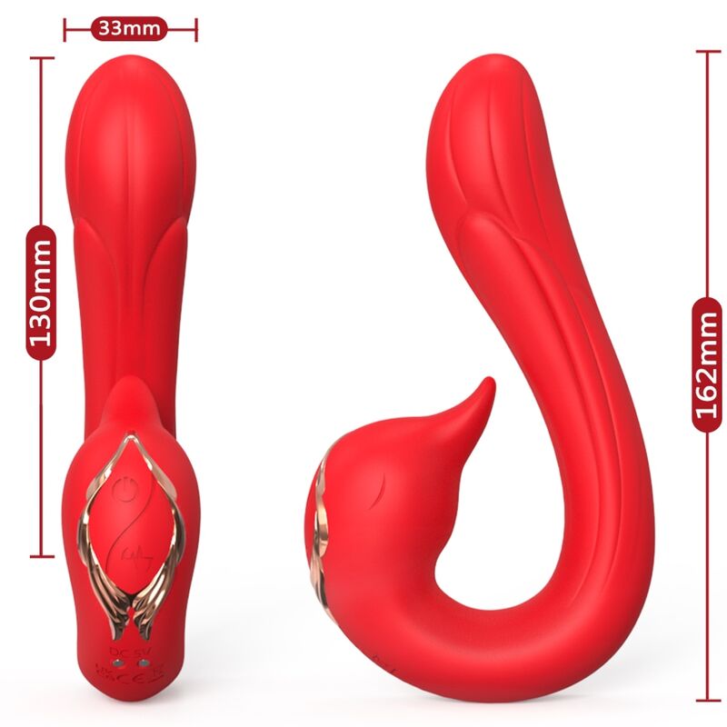 ARMONY - DELFIN VIBRATOR MULTIPOSITION HEAT EFFECT RED - Imagem de 2
