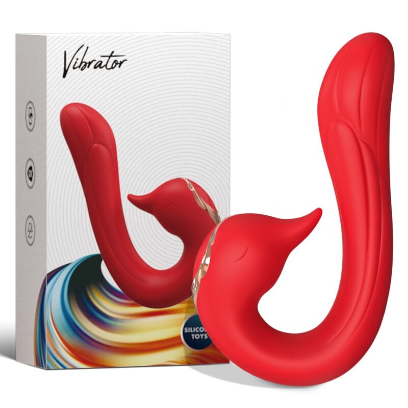 ARMONY - DELFIN VIBRATOR MULTIPOSITION HEAT EFFECT RED - Imagem de 5