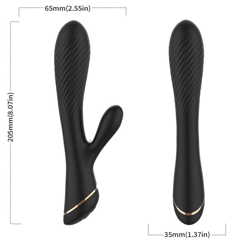 ARMONY - VIBRATOR RABBIT SILICONE BLACK - Imagem de 3