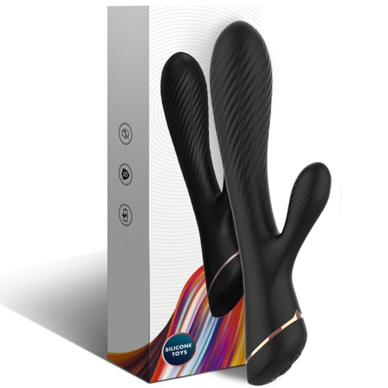 ARMONY - VIBRATOR RABBIT SILICONE BLACK - Imagem de 4