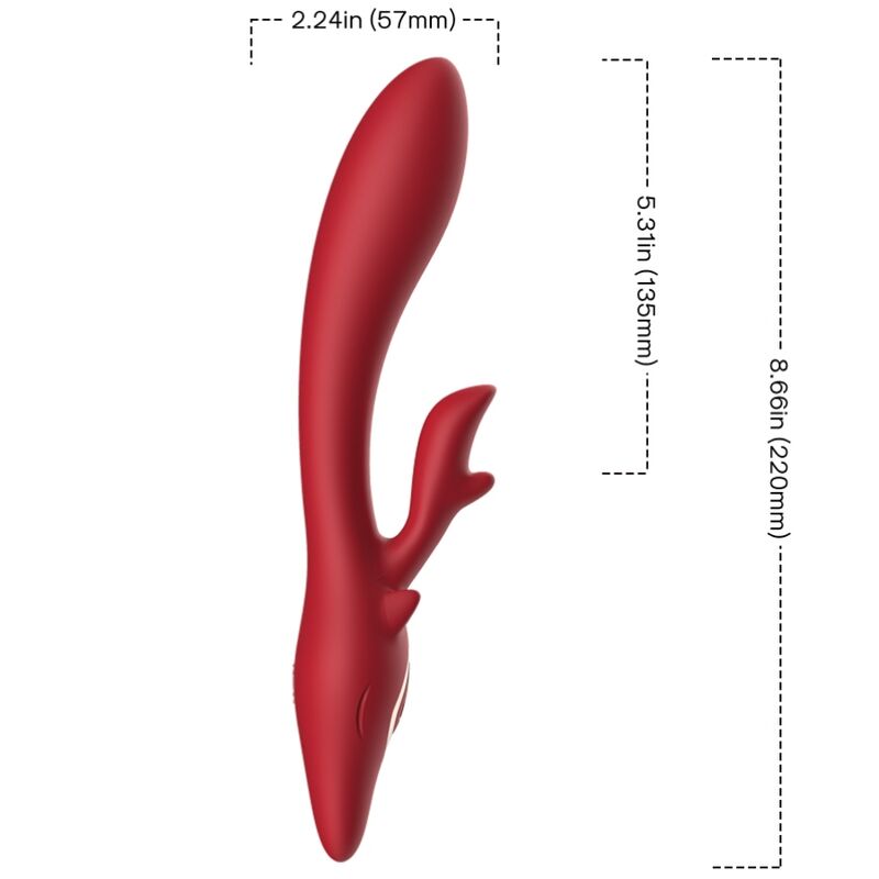 ARMONY - ELK VIBRATOR RABBIT CURVED RED - Imagem de 2