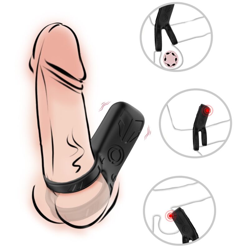 ARMONY - DOUBLE RING VIBRATOR BLACK - Imagem de 2
