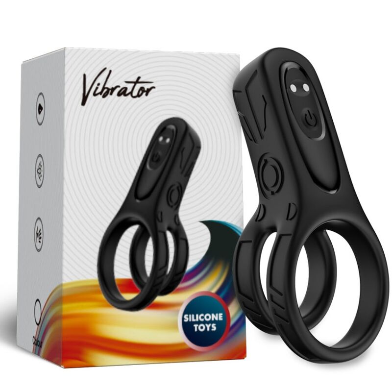 ARMONY - DOUBLE RING VIBRATOR BLACK - Imagem de 4