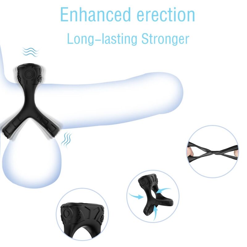 ARMONY - RING VIBRATOR MULTIPOSITION BLACK - Imagem de 2