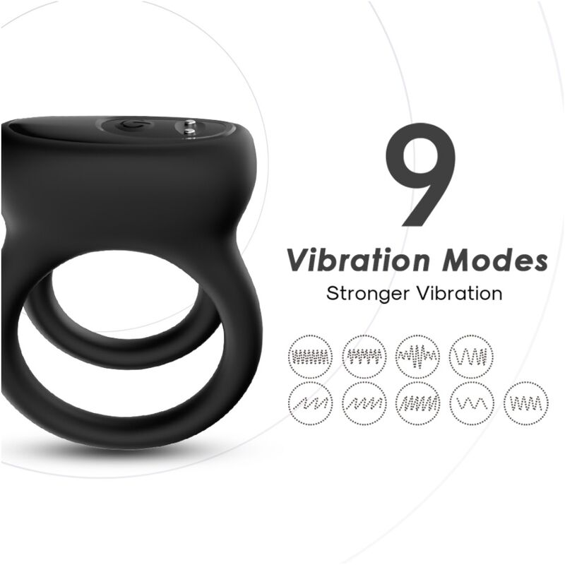 ARMONY - DOUBLE RING VIBRATOR BLACK - Imagem de 2