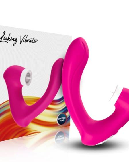 ARMONY - SECRETKISS LICKING CLITÓRIS VIBRATÓRIO E VIBRADOR CURVO FÚCSIA