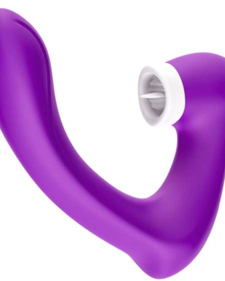 ARMONY - SECRETKISS LICKING CLITÓRIS VIBRATÓRIO E VIBRADOR CURVO ROXO