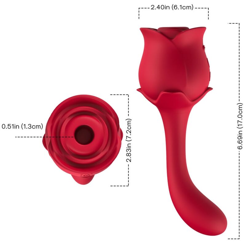 ARMONY - ROSELOVER CLITORIS SUCTION STIMULATOR RED - Imagem de 3