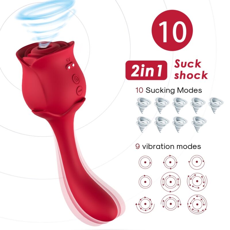 ARMONY - ROSELOVER CLITORIS SUCTION STIMULATOR RED - Imagem de 2