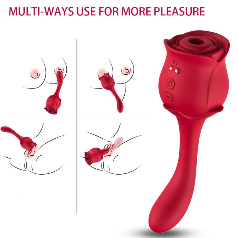 ARMONY - ROSELOVER CLITORIS SUCTION STIMULATOR RED - Imagem de 4
