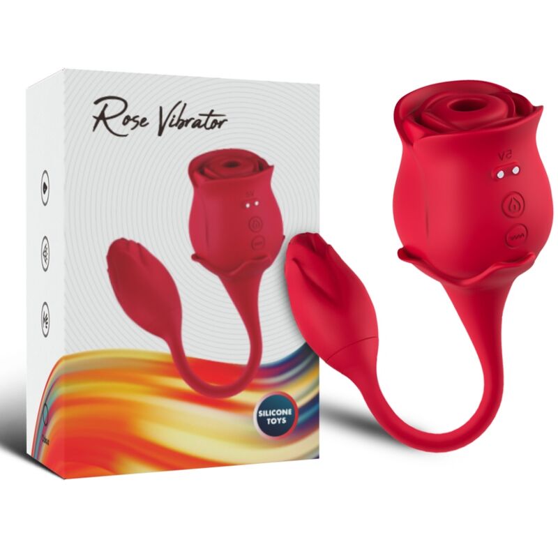 ARMONY - ONDAS ESTIMULANTES DE CLITÓRIS ROSA E VIBRADOR 10 MODOS VERMELHO