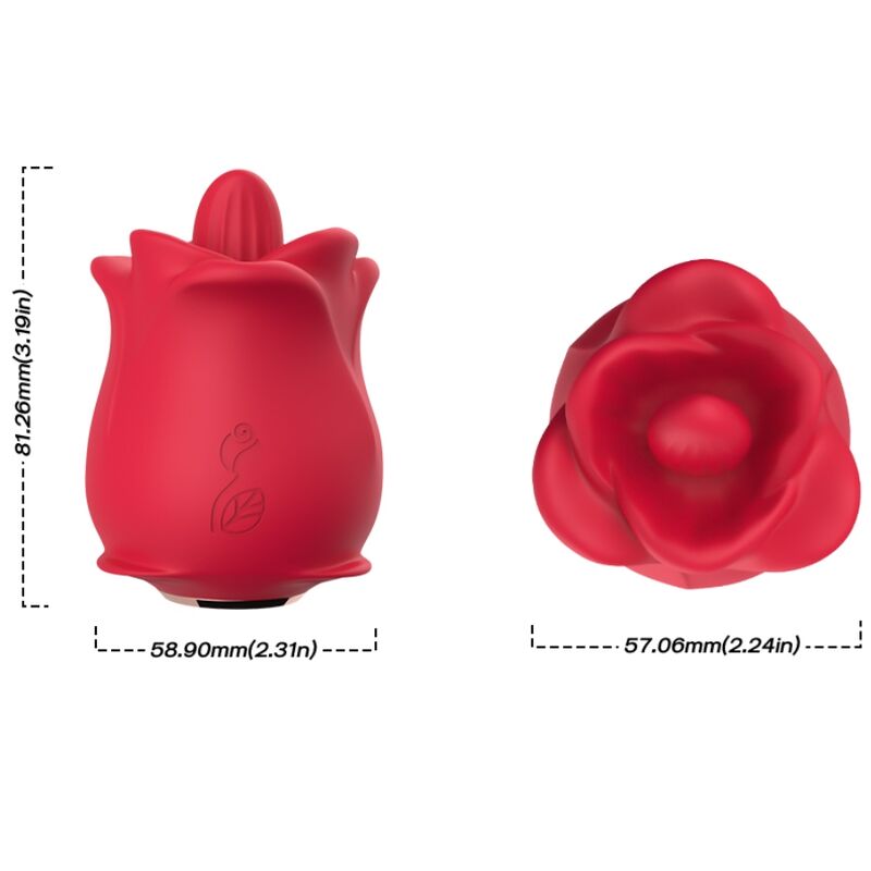 ARMONY - ROSE 10 MODES LICKING CLIT VIBRATOR RED - Imagem de 3