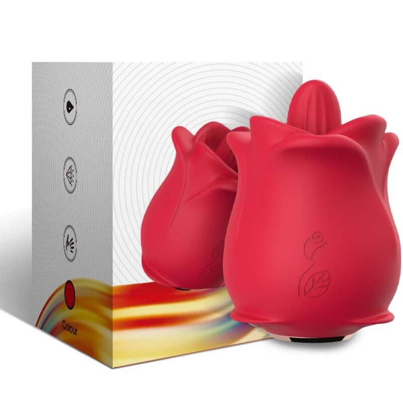 ARMONY - ROSE 10 MODES LICKING CLIT VIBRATOR RED - Imagem de 4