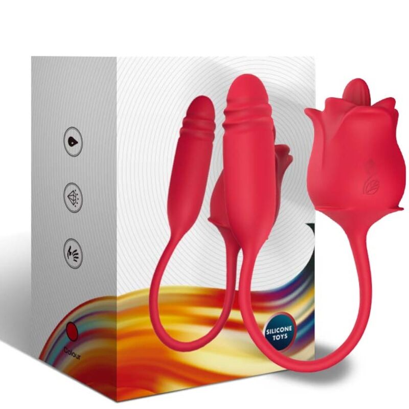 ARMONY - 3 EM 1 ROSA, ESTIMULADOR, ONDAS ESTIMULANTES E UPDOWN COM CAUDA VERMELHA - Imagem de 5