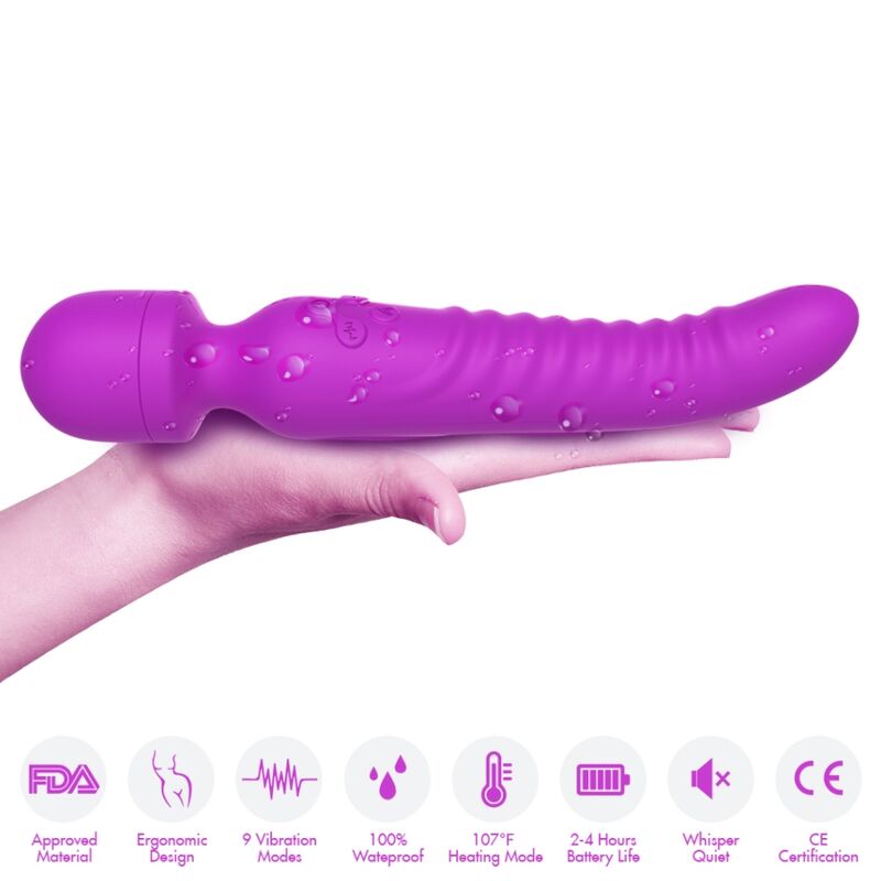 ARMONY - MISSION MASSAGER VIBRATOR HEAT EFFECT PURPLE - Imagem de 3
