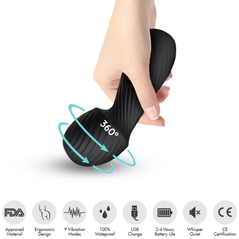 ARMONY - DAZZLE MASSAGER VIBRATOR SMALL BLACK - Imagem de 2
