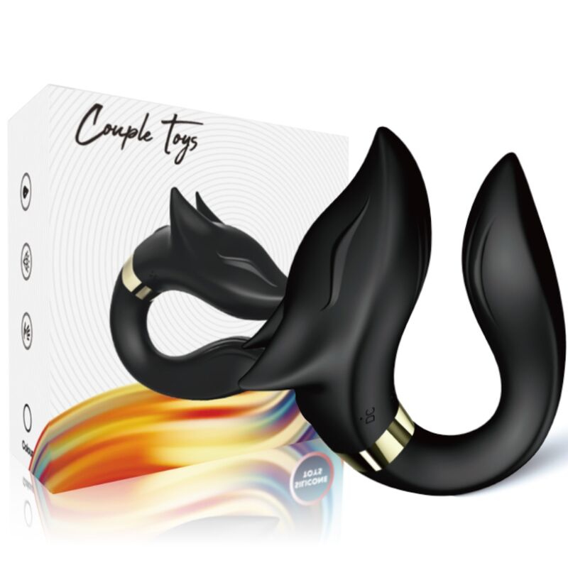 ARMONY - FOX VIBRATOR FOR COUPLES REMOTE CONTROL BLACK - Imagem de 4