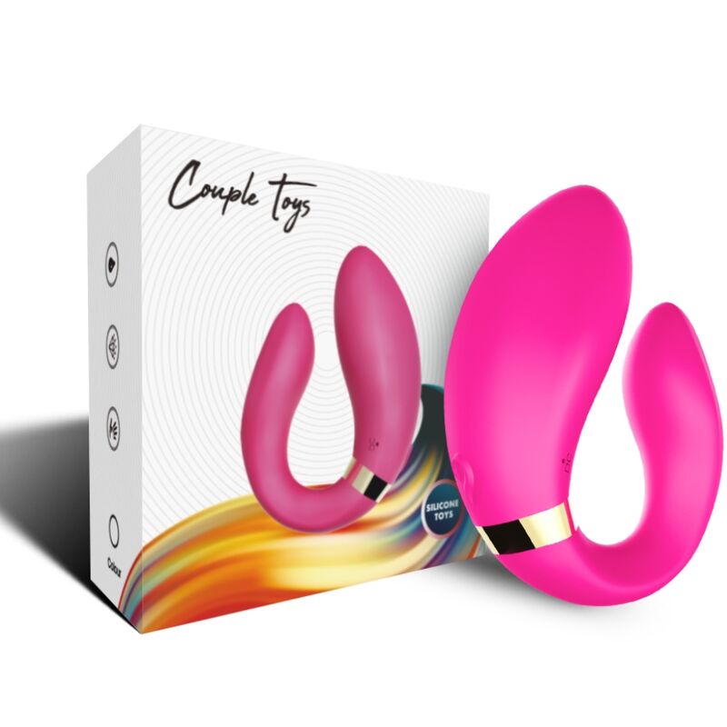 ARMONY - CRESCENT VIBRATOR FOR COUPLES REMOTE CONTROL FUCHSIA - Imagem de 4