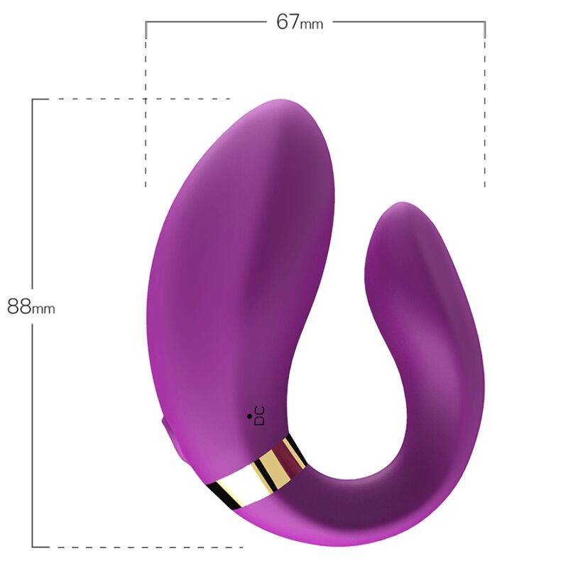 ARMONY - CRESCENT VIBRATOR FOR COUPLES REMOTE CONTROL PURPLE - Imagem de 3