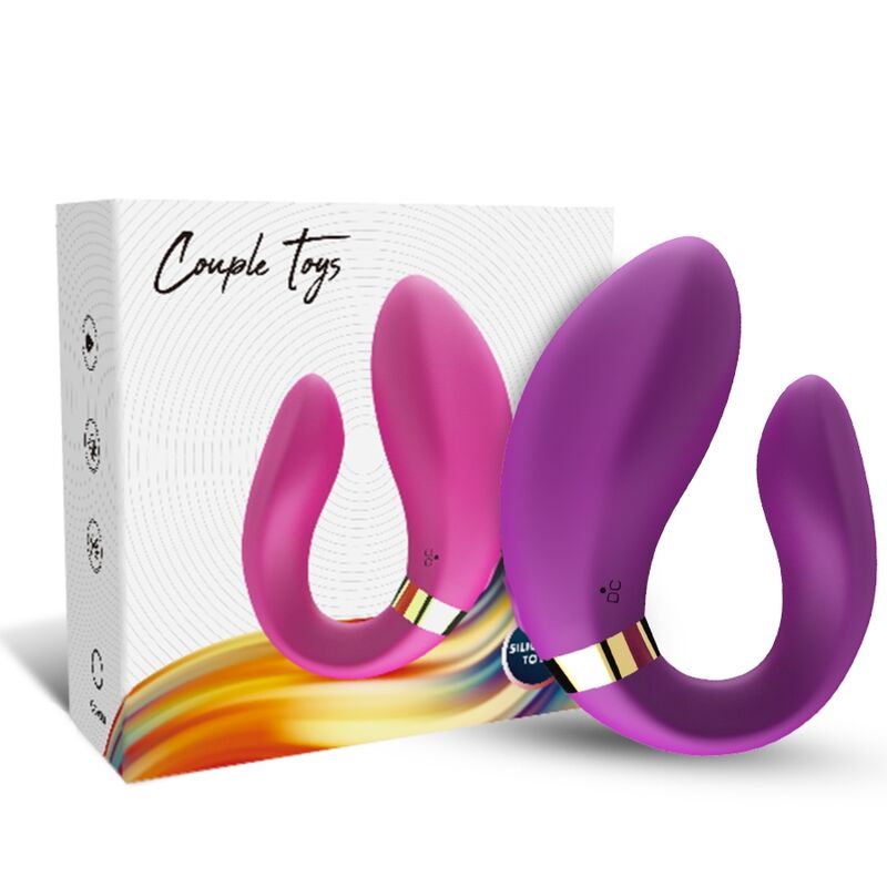 ARMONY - CRESCENT VIBRATOR FOR COUPLES REMOTE CONTROL PURPLE - Imagem de 4