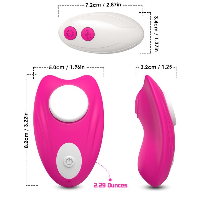 ARMONY - BUTTERFLY WEARABLE PANTIES VIBRATOR REMOTE CONTROL PINK - Imagem de 2