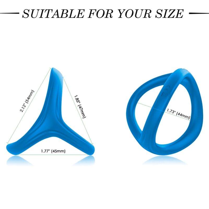 ARMONY - TRESOR DOUBLE SILICONE RING BLUE - Imagem de 2
