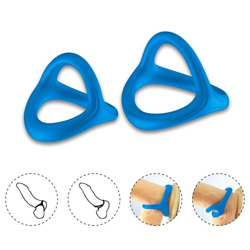 ARMONY - TRESOR DOUBLE SILICONE RING BLUE - Imagem de 3