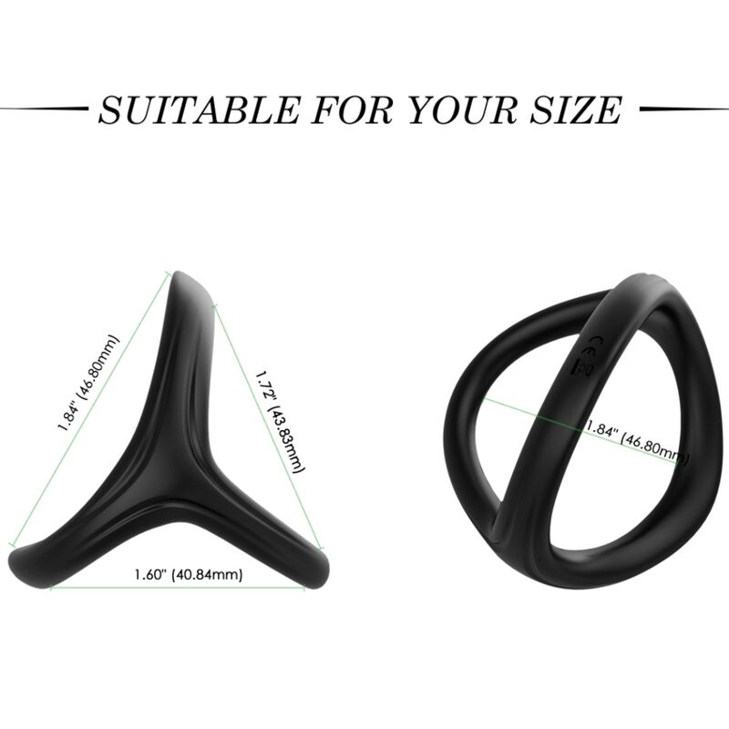 ARMONY - TRESOR DOUBLE SILICONE RING BLACK - Imagem de 2