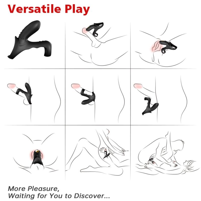ARMONY - RANGER DOUBLE VIBRATOR RING FOR COUPLES BLACK - Imagem de 2