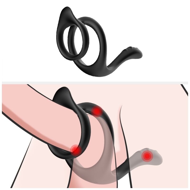 ARMONY - TAIL DOUBLE ANAL RING BLACK - Imagem de 3