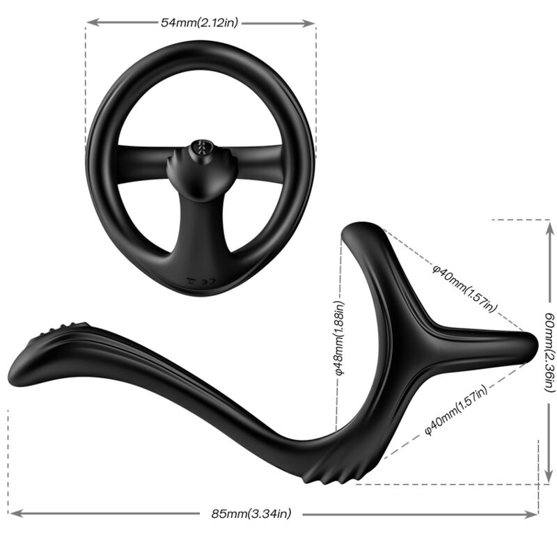 ARMONY - TREASURE DOUBLE ANAL RING BLACK - Imagem de 2