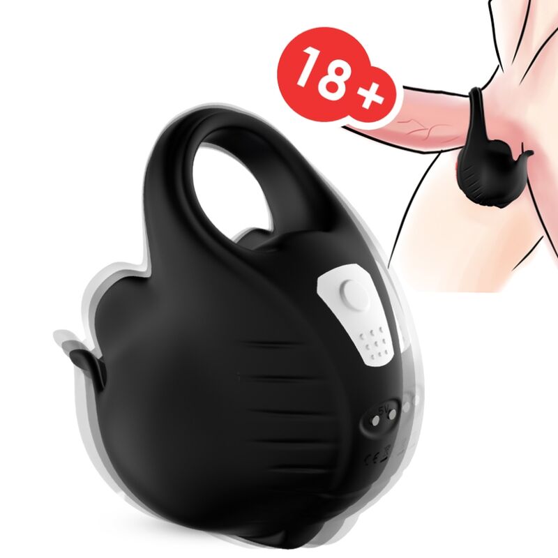 ARMONY - CUPPING VIBRATOR RING REMOTE CONTROL BLACK - Imagem de 2