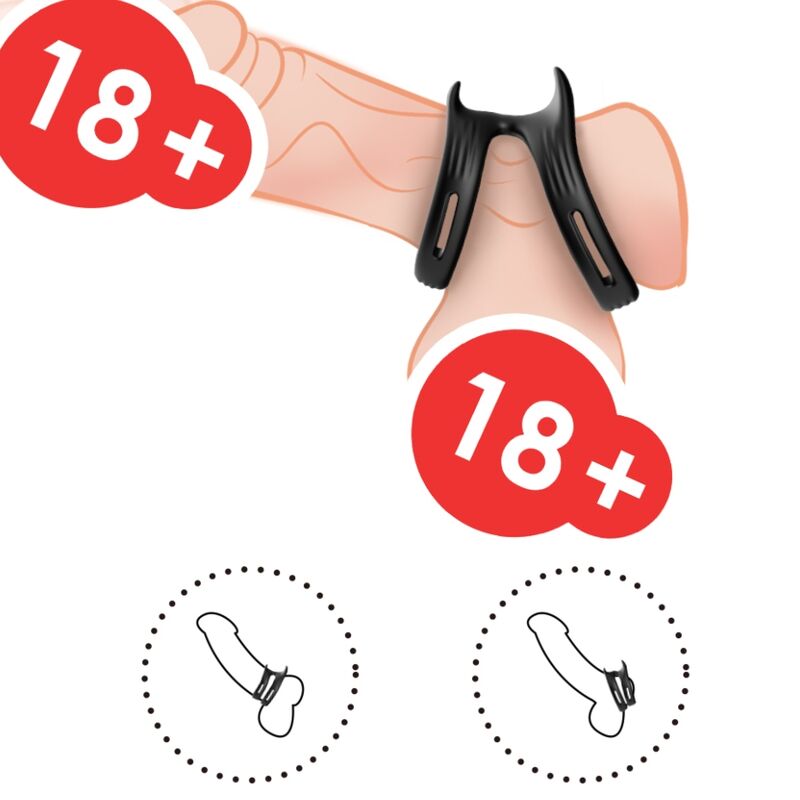 ARMONY - DUALRING DOUBLE ELASTIC RING BLACK - Imagem de 3