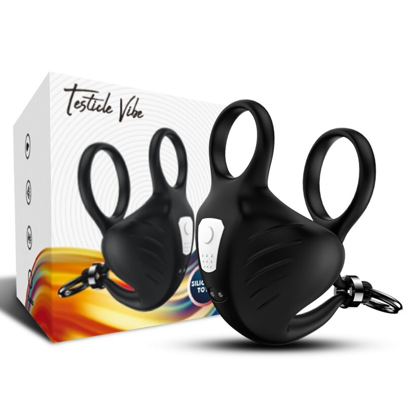 ARMONY - MANTA SCROTUM VIBRATOR RING REMOTE CONTROL BLACK - Imagem de 5