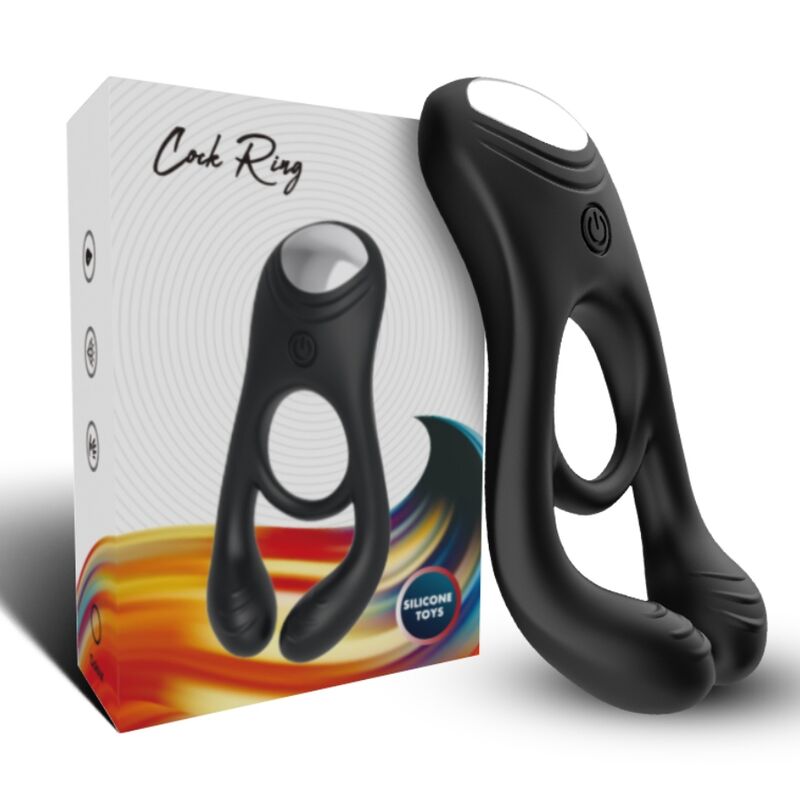ARMONY - VEYRON DOUBLE VIBRATOR RING TOY FOR COUPLES BLACK - Imagem de 3