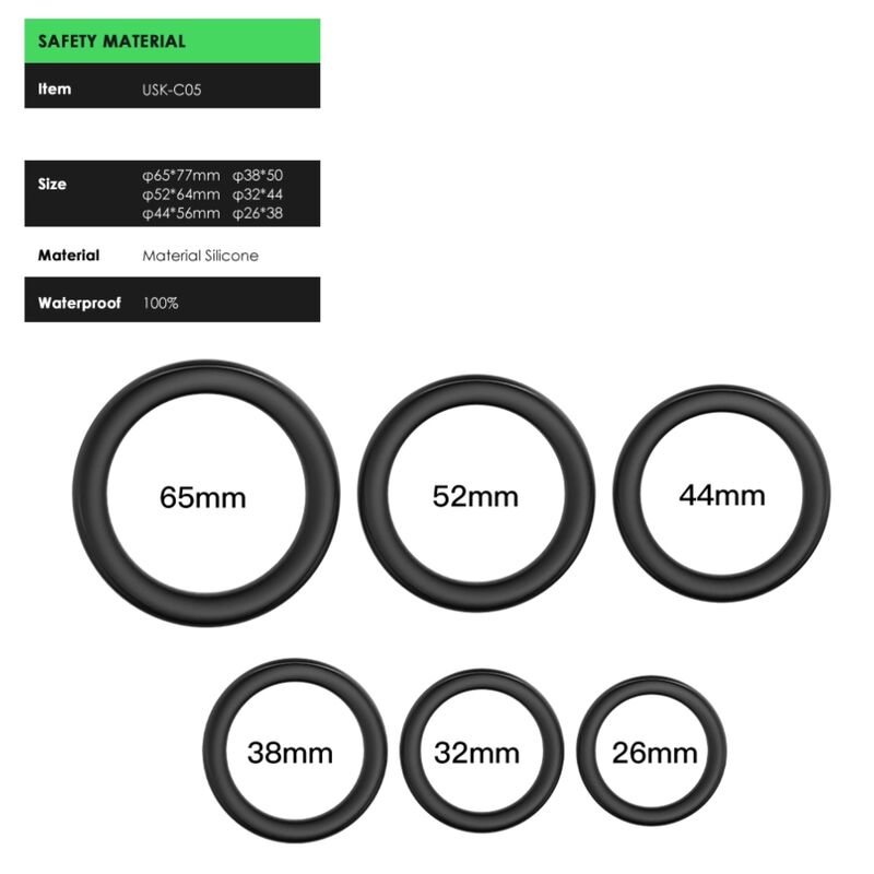 ARMONY - LOCK RINGS SILICONE BLACK - Imagem de 2